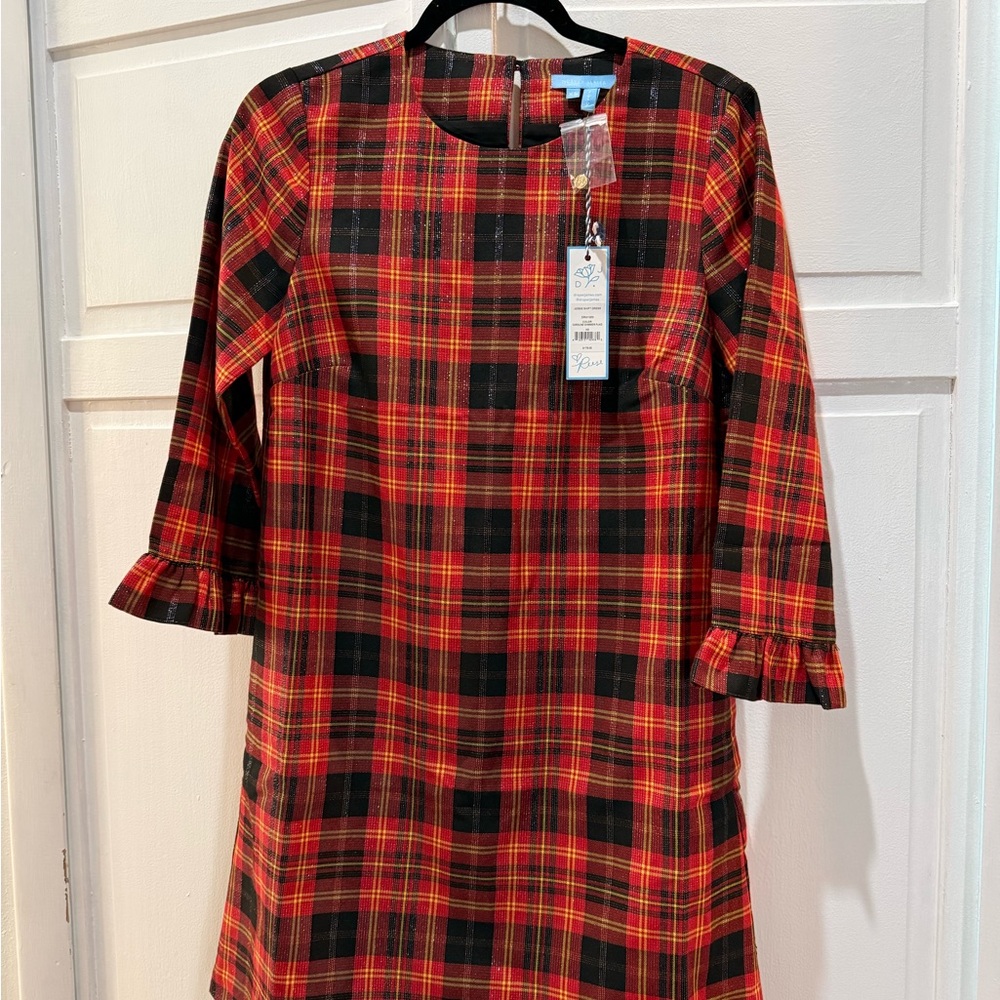 Draper James Red and Yellow Plaid Dress